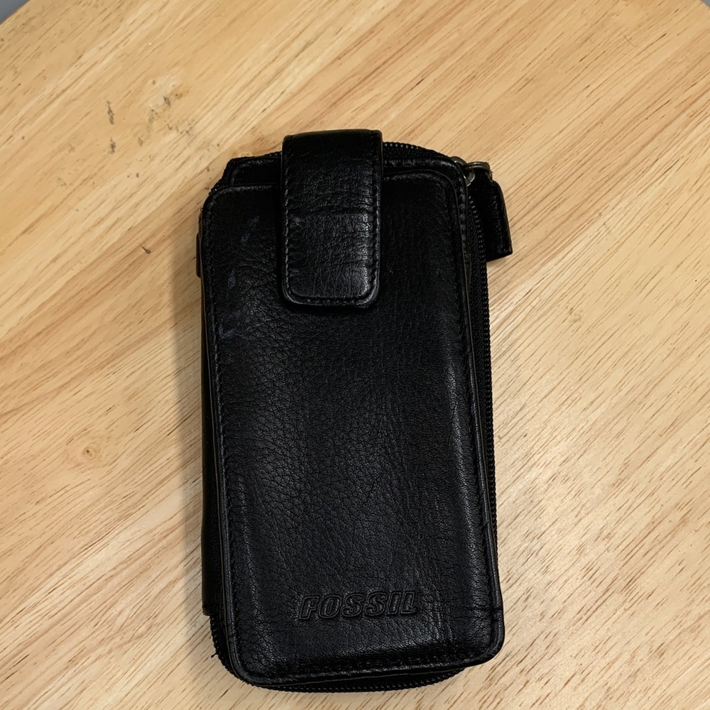 FOSSIL | NOKIA NEXTEL 90'S Y2K VTG CELLPHONE LEATHER CASE | BLACK